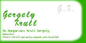 gergely krull business card